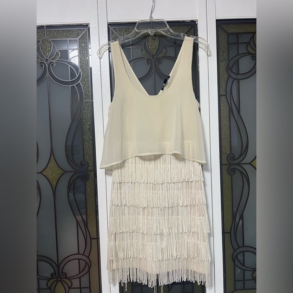 Flapper dress, beige color